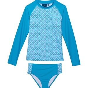 NEW Cabana Life | Girls Printed Rash Guard and Bikini Bottoms Set - UPF 50+ Sz 4